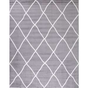 Madison Collection Diamond Gray 8 ft. x 10 ft. Area Rug