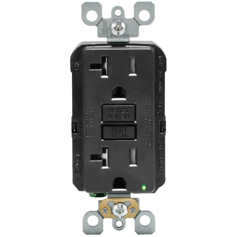 Leviton 20 Amp 125-Volt Duplex SmarTest Self-Test Tamper