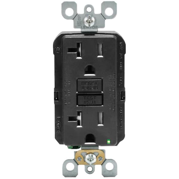 Leviton 20 Amp 125 V Tamper Resistant Duplex Outletreceptacle Black 20 Pack Gftr2 He1 Ve1 7301