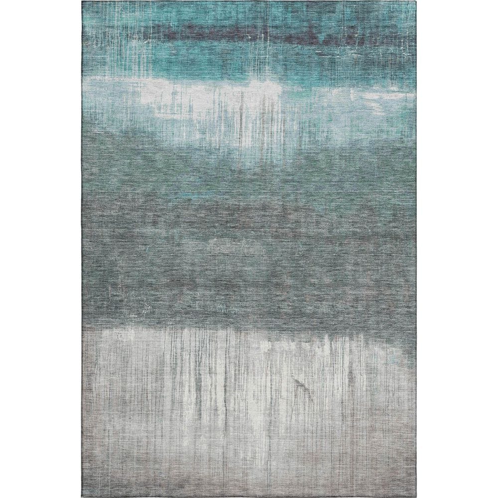 Mayfield Premium Machine Washable Abstract AMF2118 Teal 9 ft. x 12 ft. Area Rug price history on PriceWatchPro