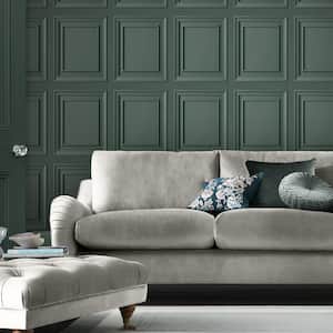 Redbrook Wood Panel Fern Green Non-Woven Paste the Wall Removable Wallpaper