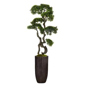 59.25 in. Artificial Bonsai Tree in Resin Planter