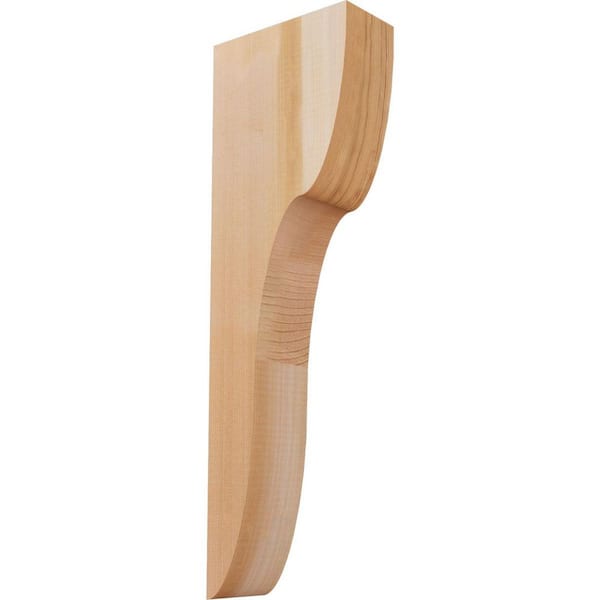 Ekena Millwork 3-1/2 in. x 8 in. x 24 in. Western Red Cedar Carmel Smooth Corbel