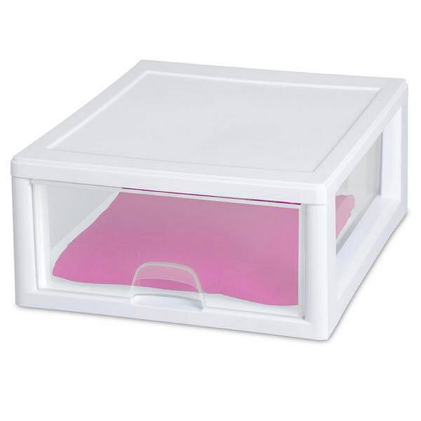 Sterilite 14 In. x 10.25 In. x 17 In. 27 Quart White Stackable Storage  Drawer - Hall's Hardware and Lumber