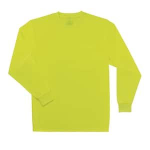 GloWear 8091 3XL Hi Vis Lime Long Sleeve T-Shirt