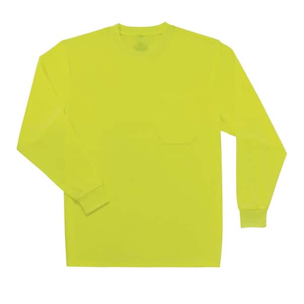 Ergodyne GloWear 8091 Medium Hi Vis Lime Long Sleeve T-Shirt