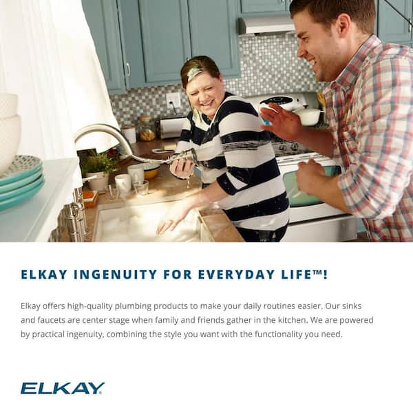 Elkay Lustertone ELUH1814 Single Bowl Undermount Stainless Steel Kitchen Sink for sale online 