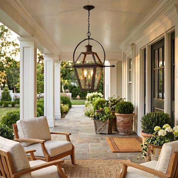 Quoizel Rue De Royal 2-Light Bronze Outdoor Pendant Light RO1911IZ