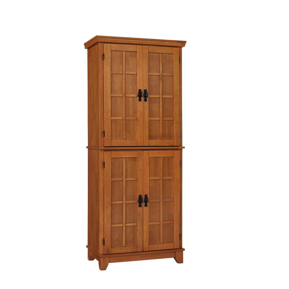 Cottage Oak Freestanding Pantry with Adjustable Shelving
