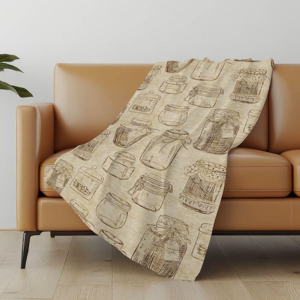 Premium Machine Washable ASB173 Beige 50 in. x 70 in. Sherpa Throw Blanket