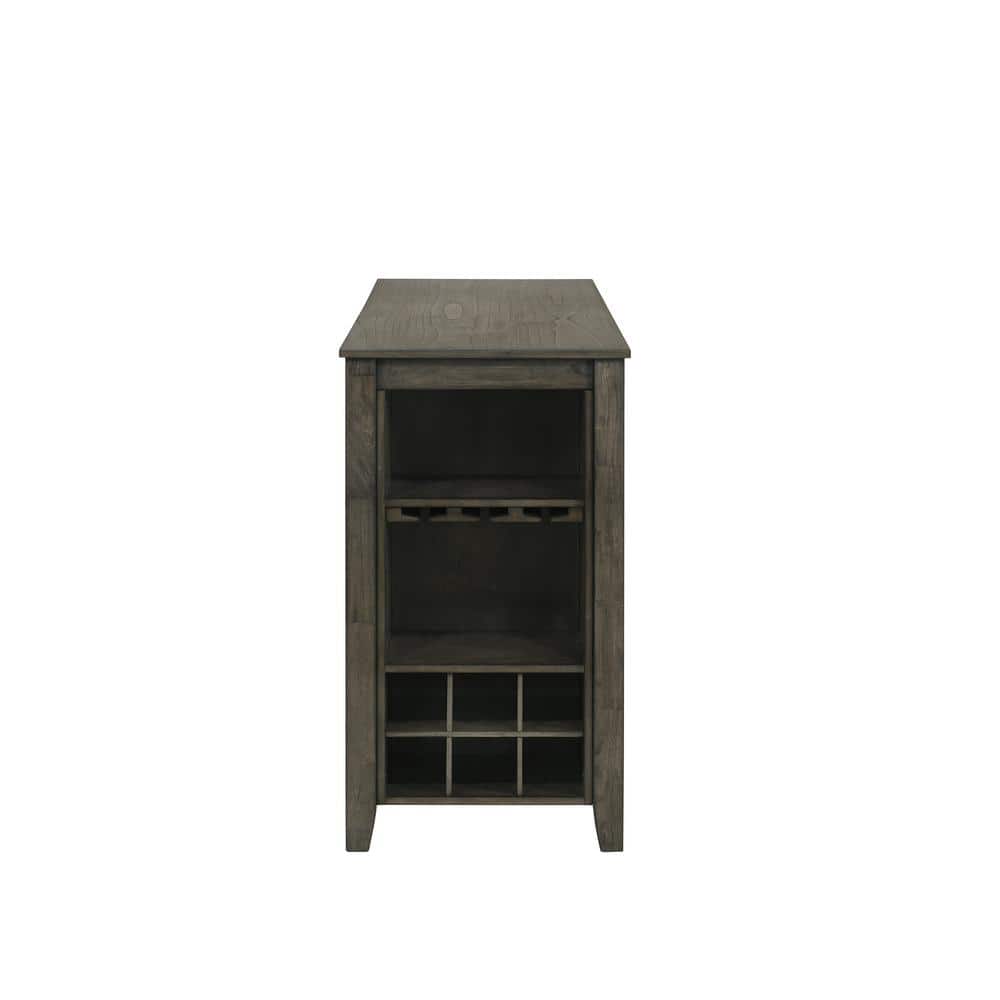 Churon Brown Solid Wood Bar Table with 2 Stools