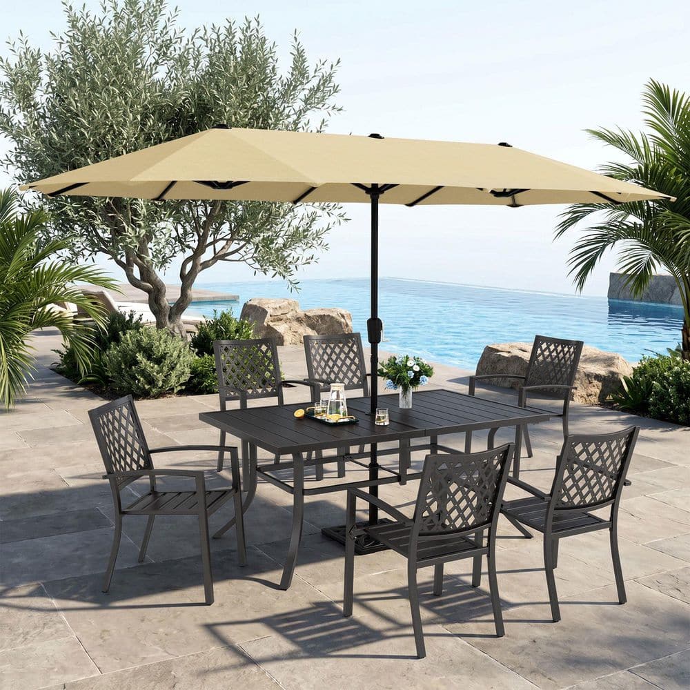 hampton bay steel outdoor patio umbrella base 2.2m – NALA Co Camo JEAREY 10-ft Aluminum Orange Size:15