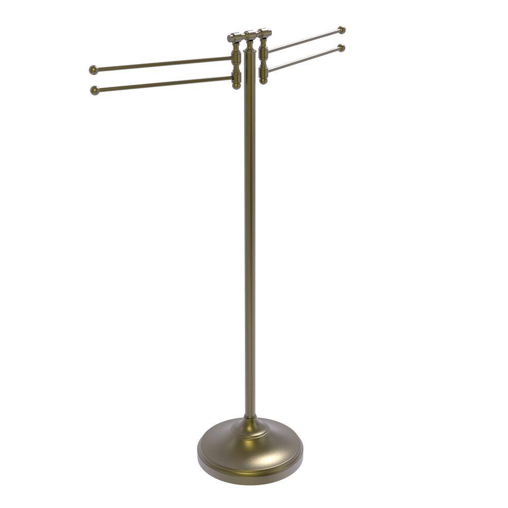 Retro Wave Collection 12 in. Freestanding Towel Bar in Antique Brass price history on PriceWatchPro