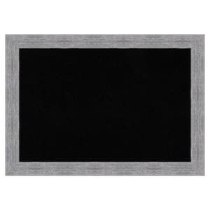 Bark Rustic Grey Framed Black Corkboard 41 in. x 29 in. Bulletine Board Memo Board