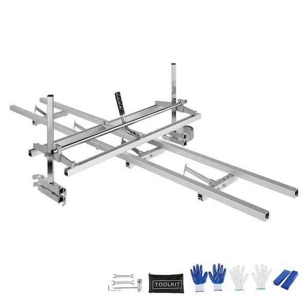 Chainsaw Mill and Rail Mill Guide System, Portable Sawmill 14in.-36 in. Guide Bar, 9ft. Aluminum Saw Milling Rail Guide