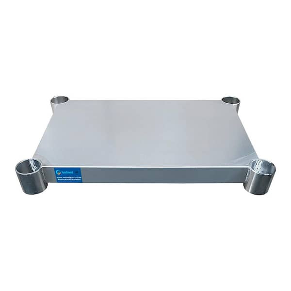 Additional Galvanized Steel Undershelf for 30 in. x 24 in. Kitchen Prep Table . Adjustable Galvanized Steel Undershelf.