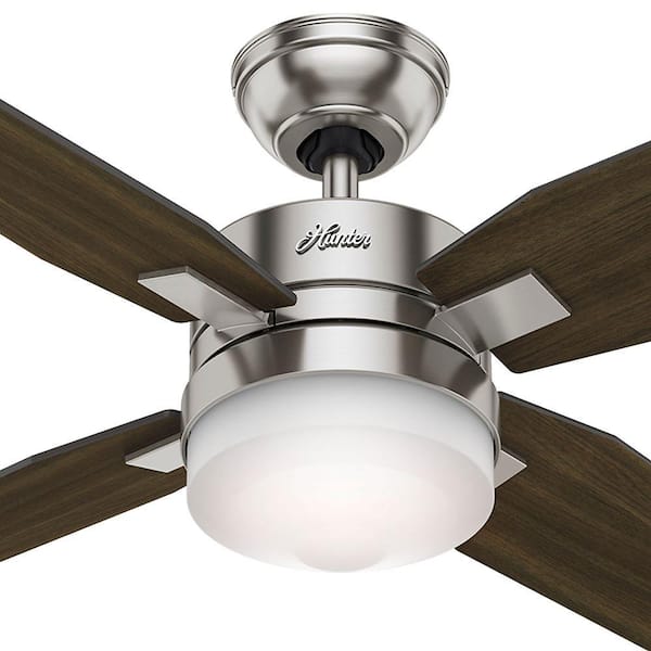 Led Indoor Brushed Nickel Ceiling Fan, Hunter Ceiling Fan Led Light Flickering