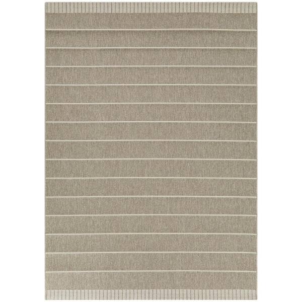 BALTA Campert Tan 5 ft. x 7 ft.  Striped Indoor/Outdoor Area Rug