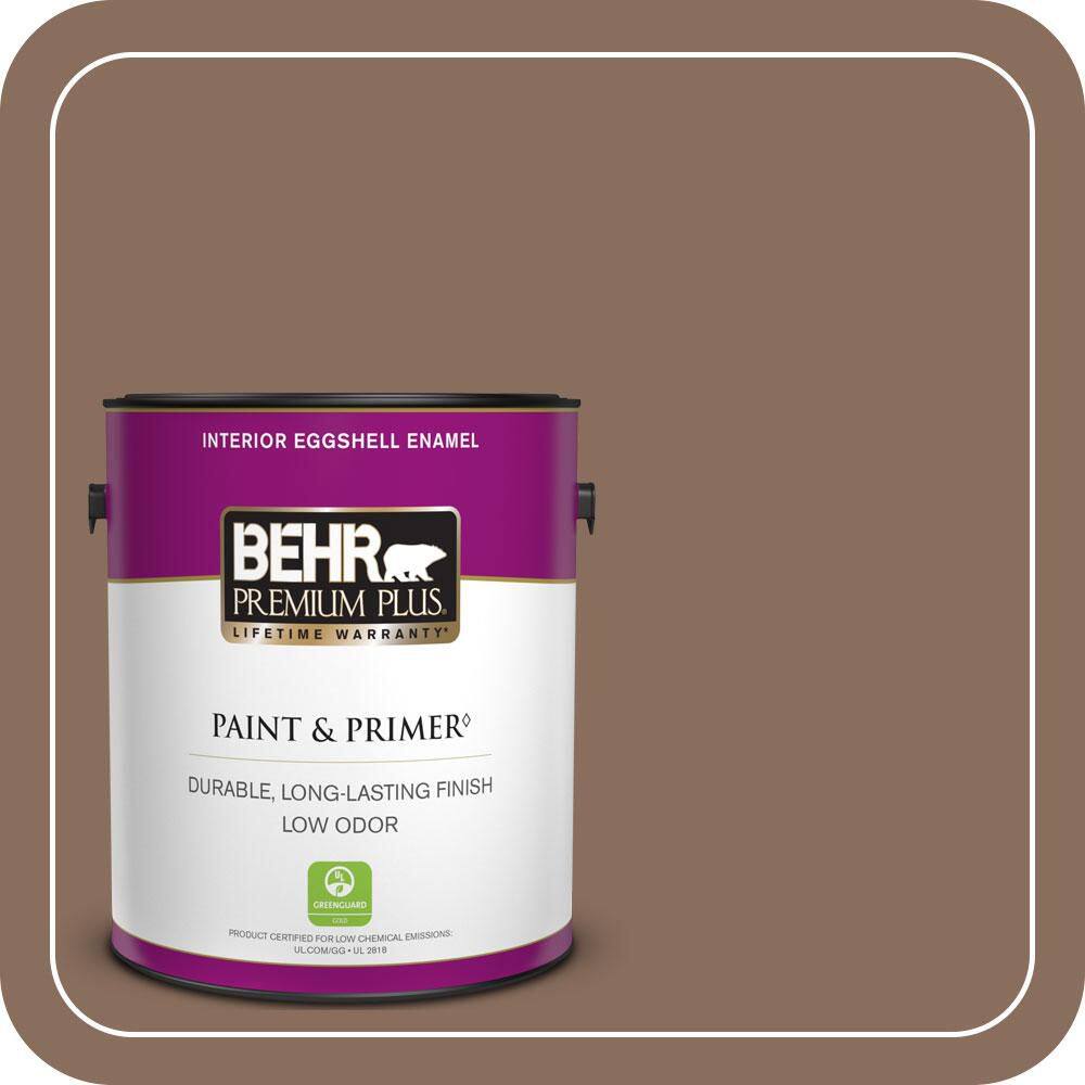 1 gal. #N190-6 Nut Brown Eggshell Enamel Low Odor Interior Paint & Primer price history on PriceWatchPro