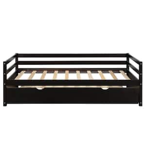 Brown Color Twin Size Daybed with Trundle