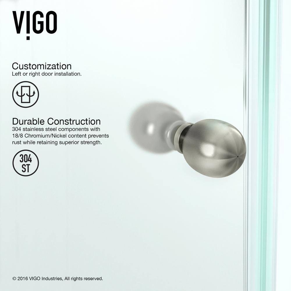 Verona 42'' Brushed Nickel Frameless Neo-Angle Shower Enclosure