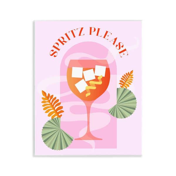 Stupell Industries Spritz Please Cocktail by Daphne Polselli Unframed Food Graphic Art Print 14 in. x 11 in.