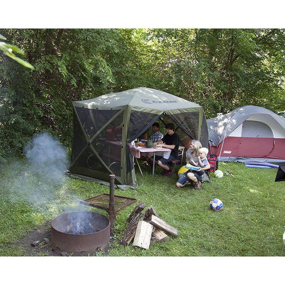 Green 11.5' x 11.5' Portable Pop-Up Outdoor Gazebo with Wind Panels