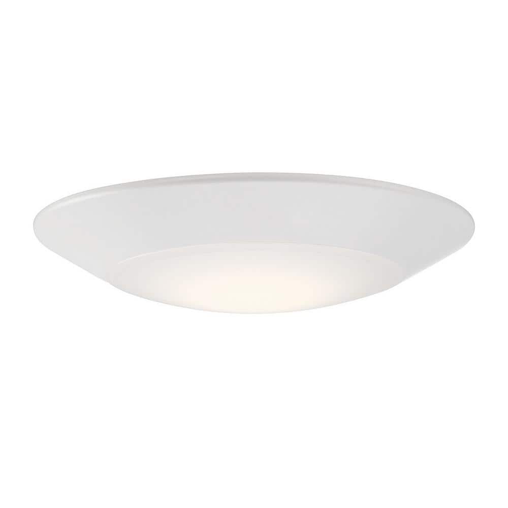 Savoy Elegance 7.48" White Glass LED Flush Mount Ceiling Light