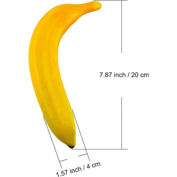12pcs Artificial Indoor Yellow Banana Set Realistic Foam Fruit