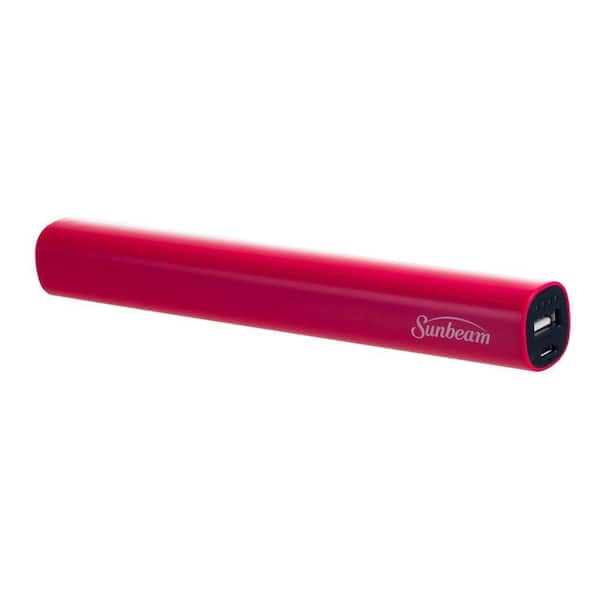 Sunbeam 5200 mAh Power Bank with LED Flashlight - Red