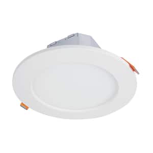 CJB 6 in. Canless Downlight 900-Lumens , 5CCT, Integrated Jbox in Matte White