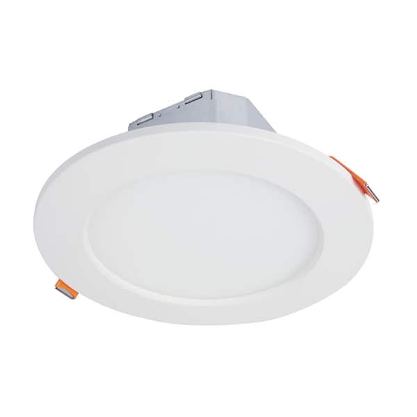 HALO CJB 6 in. Canless Downlight 900-Lumens , 5CCT, Integrated Jbox in Matte White