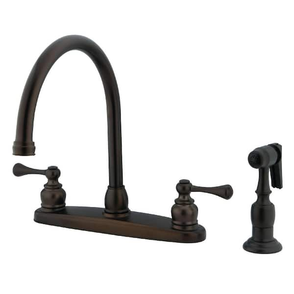 Kingston Brass Vintage 2 Handle Deck Mount Centerset Kitchen Faucets