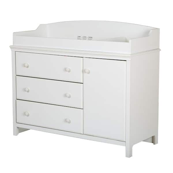 South Shore Cotton Candy 3-Drawer Pure White Changing Table