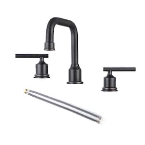 8 in. Widespread Double Handle High Arc Bathroom Faucet in Oil Rubbed Bronze