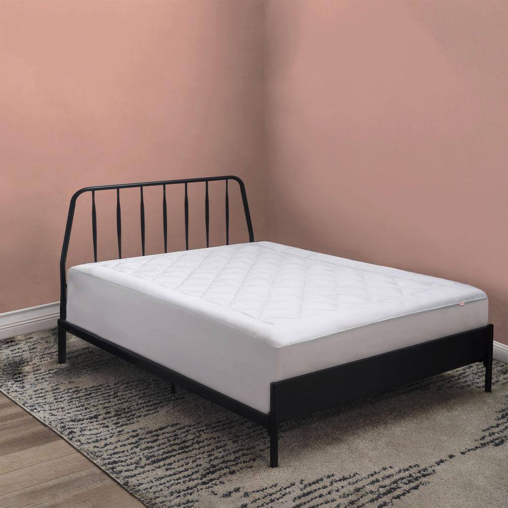 Full Size White Tencel Down Alternative Mattress Pad