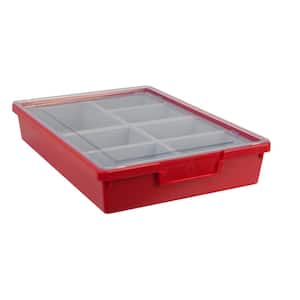 Bin/ Tote/ Tray Divider Kit - Single Depth 3" Bin in Primary Red - 1 pack