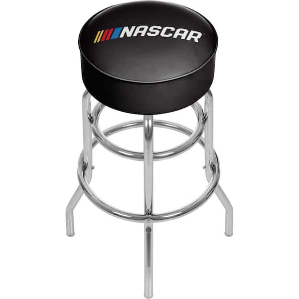 Trademark NASCAR 31 in. Chrome Swivel Cushioned Bar Stool