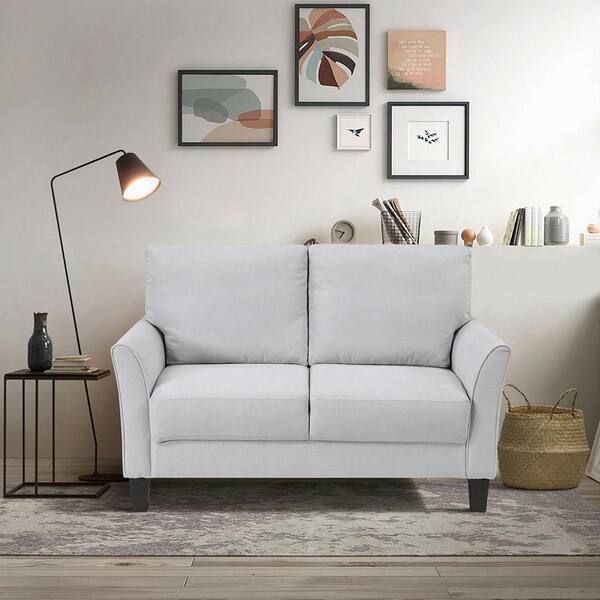 Lazzara Tesoro 78.5 in. W Flared Arm Textured Fabric Rectangle 3