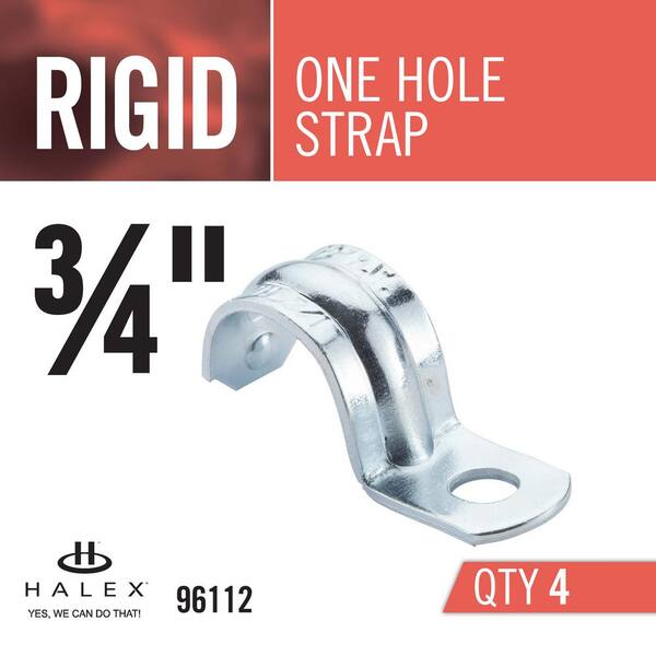 3/4 Inch Stainless Steel One Hole Conduit Strap-10 per case 