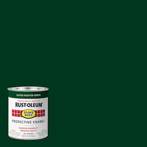 1 qt. Low VOC Protective Enamel Gloss Hunter Green Interior/Exterior Paint (2-Pack)