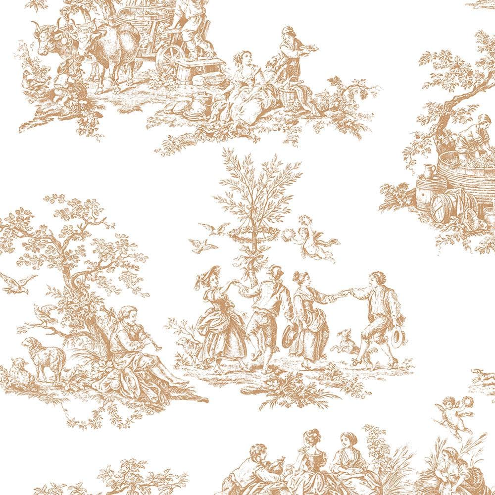 Romantic Toile Vinyl Roll Wallpaper (Covers 56 sq. ft.) price history on PriceWatchPro