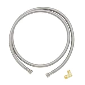 Brasscraft PLS1-60DW6 F 3/8 in. Comp. x 3/8 in. Comp. with 3/4 in. Garden Hose Elbow x 60 in. Braided Stainless Steel Dishwasher Connector