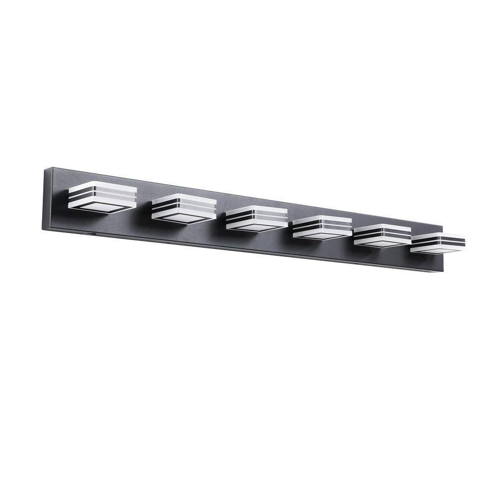 40 in. Black 5 Color Temperature Over Mirror Bath Wall Lighting, Modern Vanity Light with 6 Integrated LED for Bathroom price history on PriceWatchPro