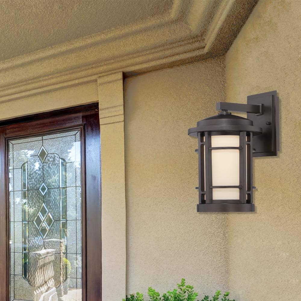 Burnished Bronze 11.5" LED Mission Style Wall Lantern