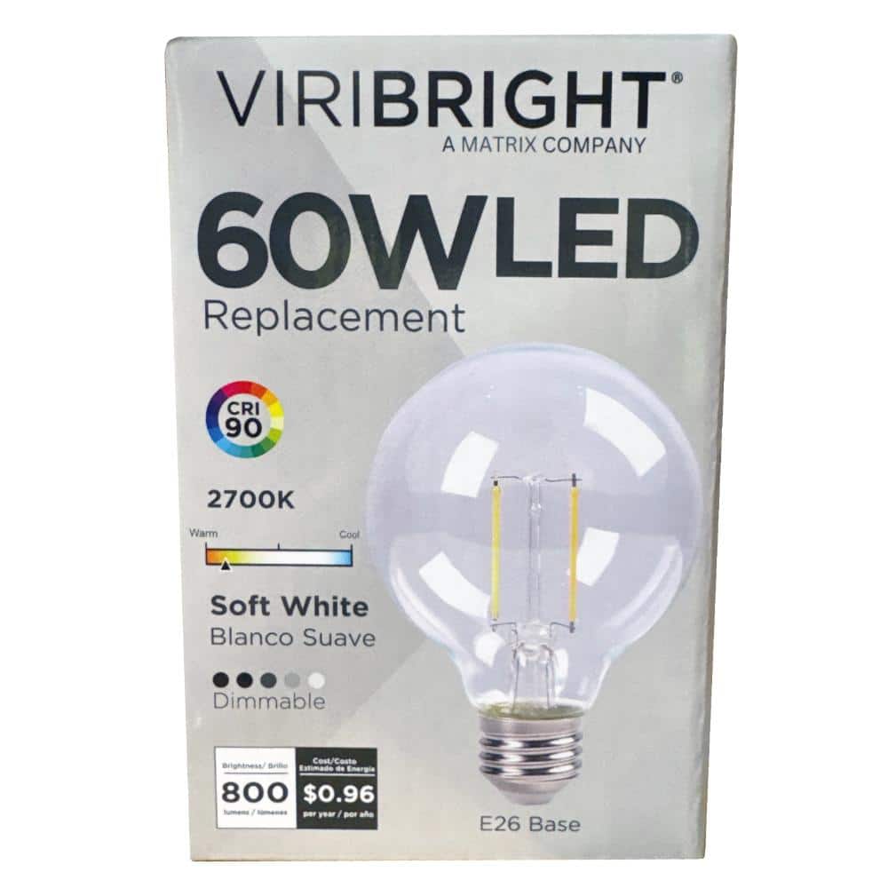 G25 LED Bulb, Filament, Clear, Dimmable, 800 Lumens, CEC, 90+ CRI, 2700K price history on PriceWatchPro