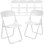 White Metal Folding Chair (Set of 6)