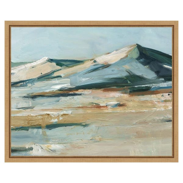 Amanti Art Spring Mountain View II by Ethan Harper 20 in. W x 16 in. H Canvas Float Frame in Brown