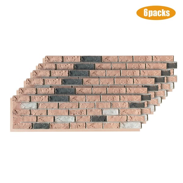 1 in. x 4 ft. x 1 ft. Light Cultural Brick Polyurethane Decorative Wall Paneling (6-Pack)