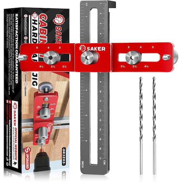 Saker Cabinet Hardware Doweling Jig, Adjustable Cabinet Template Tool